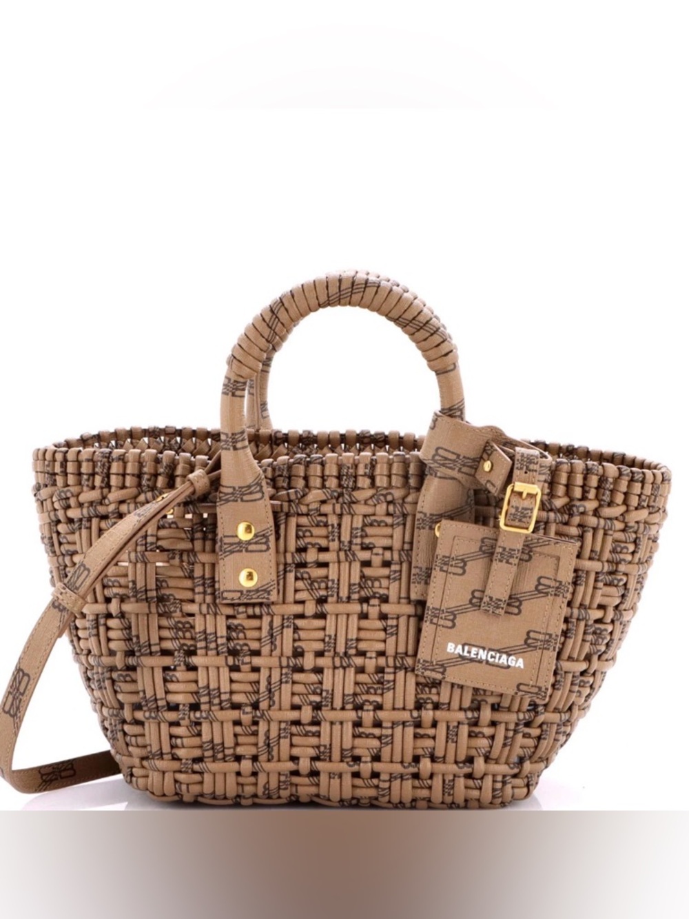 Balenciaga Bistro Panier Bag XS Coated Canvas